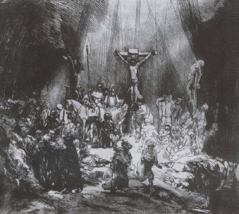 The dire cross, state ii, REMBRANDT Harmenszoon van Rijn